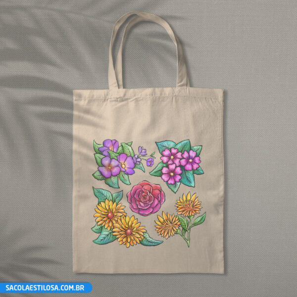 Sacola Ecobag Lindas Flores