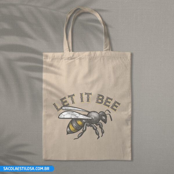 Sacola Ecobag Masculina Abelha Let it Bee