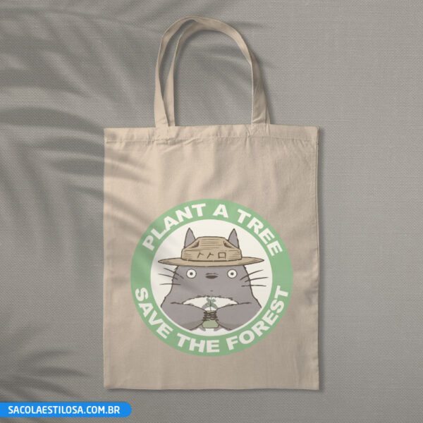 Sacola Ecobag Totoro Plant a Tree Save the Forest