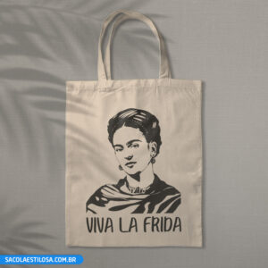 Sacola Ecobag Viva La Frida Kahlo